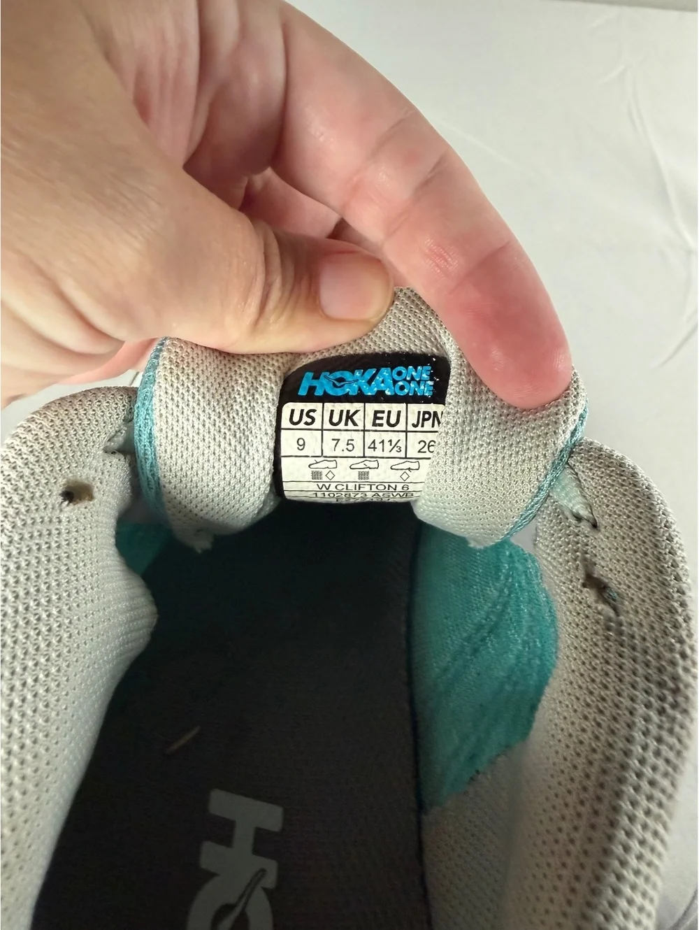 Hoka One One Women's Running Shoes Size 9 Light Blue White